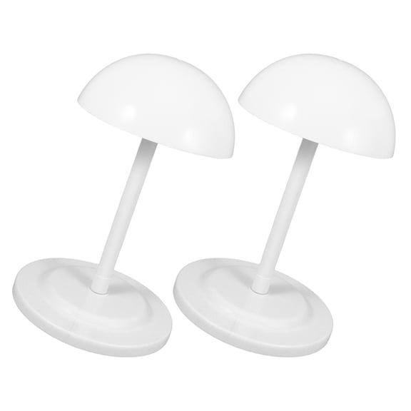 LOLIPPYY 2-Pack Adjustable White Wig Holder Stand with Dome Cap and Non- Stable Support Rack for Wigs