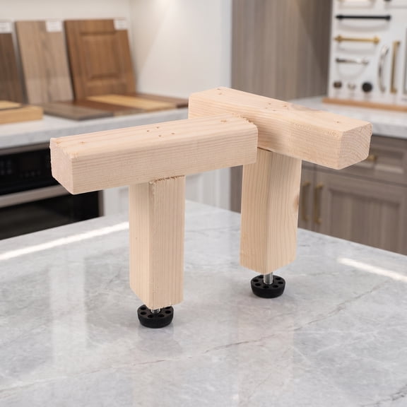 LOLIPPYY 2Pcs Adjustable Wooden Bed Frame Legs with Strong Support for Reinforcing Bed Slats and Frames