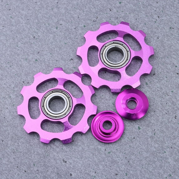 LOLIPPYY 2-Pack Aluminum Alloy Rear Derailleur Pulley Wheels 11T 13T Replacement for Mountain Bikes
