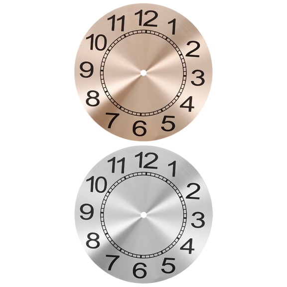 LOLIPPYY 2Pcs Aluminum Clock Dial Replacement for DIY Clock Projects Durable Aluminum Material