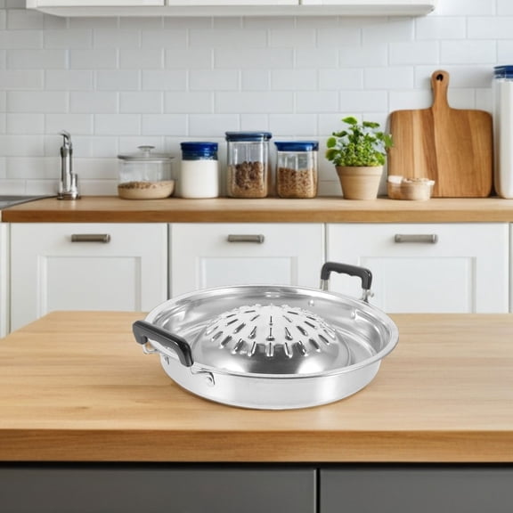 LOLIPPYY 2Pcs Aluminum Grill Pan for Home Use with Fast Ignition and Easy Cleaning