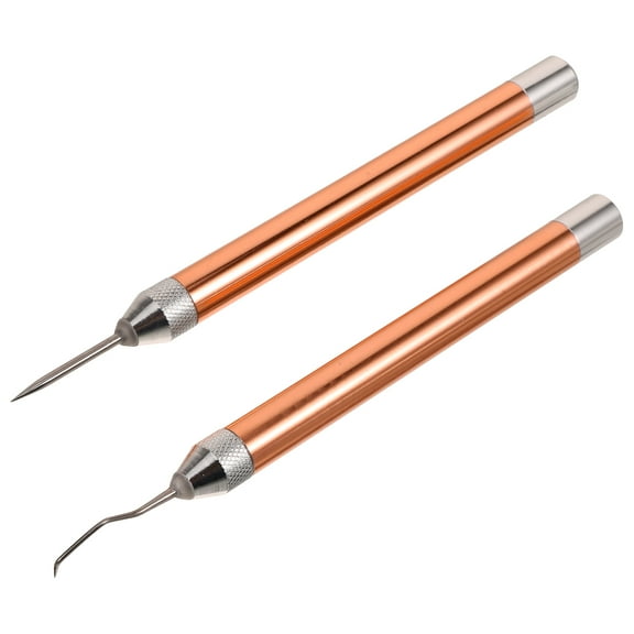 LOLIPPYY 2Pcs Aluminum and Stainless Steel Vinyl Scrap Collector with Light for Precision Weeding and Carving Crafts