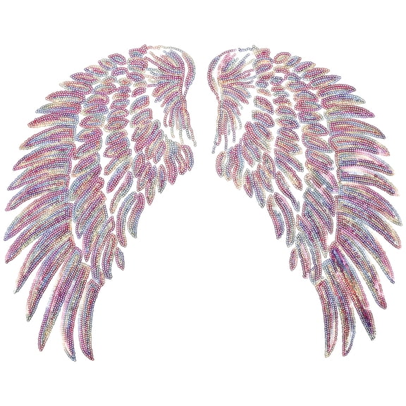 LOLIPPYY 2Pcs Angel Wings Embroidery Patches with Sequin Details for Costume Patch Decor