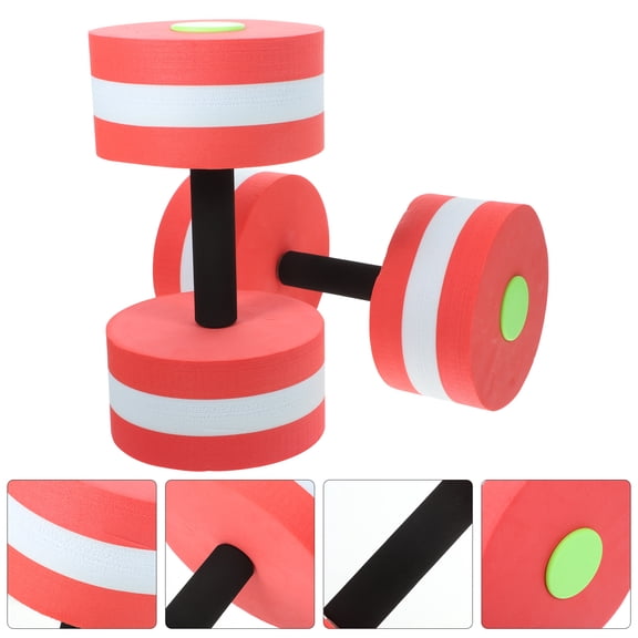 LOLIPPYY 2-Pack Aqua Weights Floating Dumbbells for Pool Exercise, EVA Water Fitness Gear for Adult Aquatic Workouts