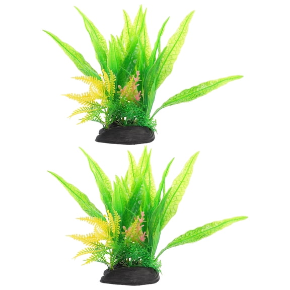 LOLIPPYY 2Pcs Aquarium Decorative Plant Accessories for Fish Tank with Easy Maintenance