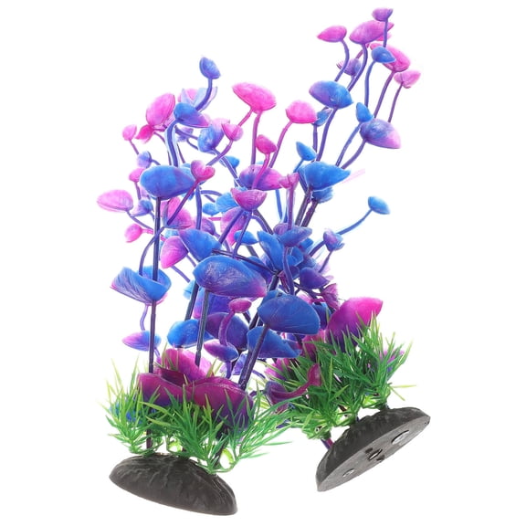 LOLIPPYY 2-Pack Tall Plastic Aquarium Plants for Betta Fish Decorations, Fish Accessories