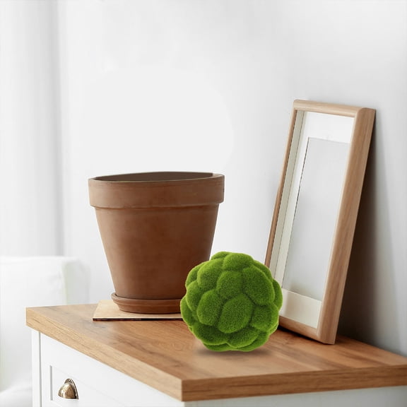 LOLIPPYY 2-Pack Artificial Decorative Green Grass for Home, Garden, Patio, Indoor and Outdoor Decor Spheres