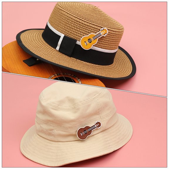 LOLIPPYY 2Pcs Assorted Color Guitar Pattern Sewing Patch for Clothes Bags Hats Decor