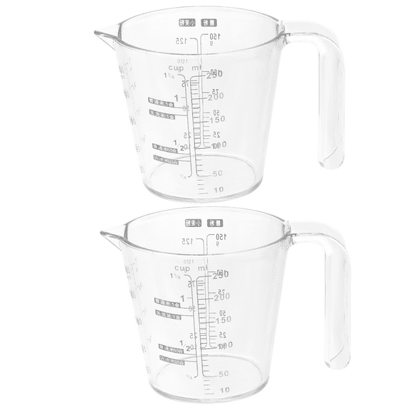 LOLIPPYY 2Pcs Assorted Color Measuring Cup with Wide Mouth and Scale for Household and Lab Use
