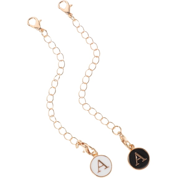 LOLIPPYY 2Pcs Assorted Color Metal Letter Charms Hanging Chain for Tumbler and Bag Accessories