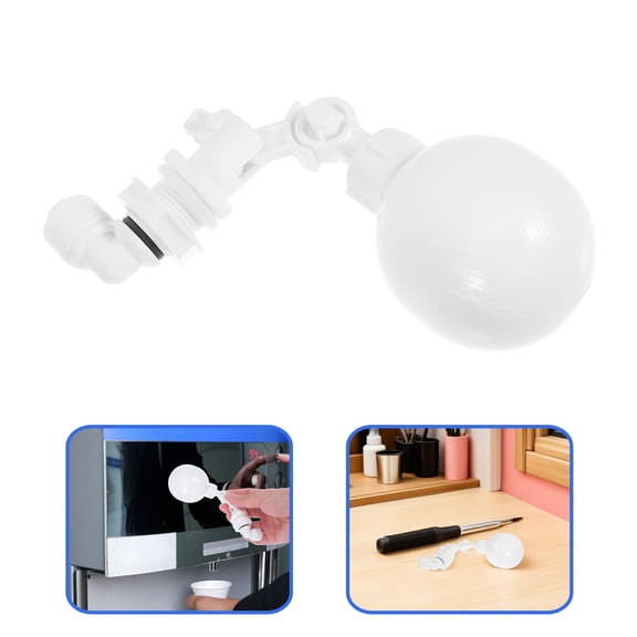 LOLIPPYY 2-Pack Automatic Water Level Control Float Valve Kit with Quick Connect Plastic Valve for Water Dispensers, White