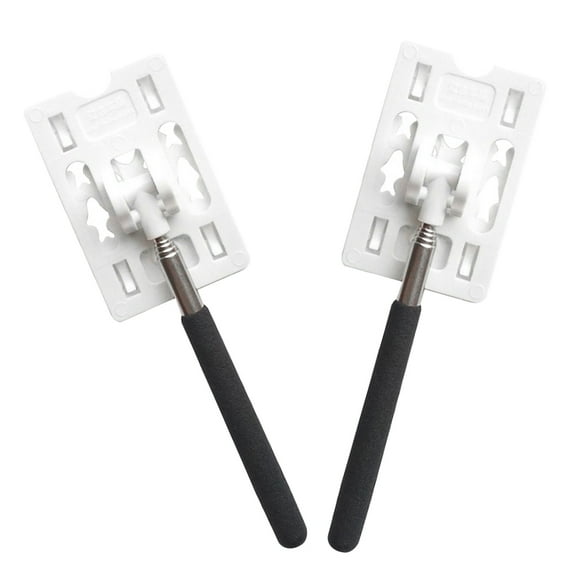 LOLIPPYY 2Pcs Automotive Toll Pass Holder White Parking Card Holder with Extendable Easy Grip Handle