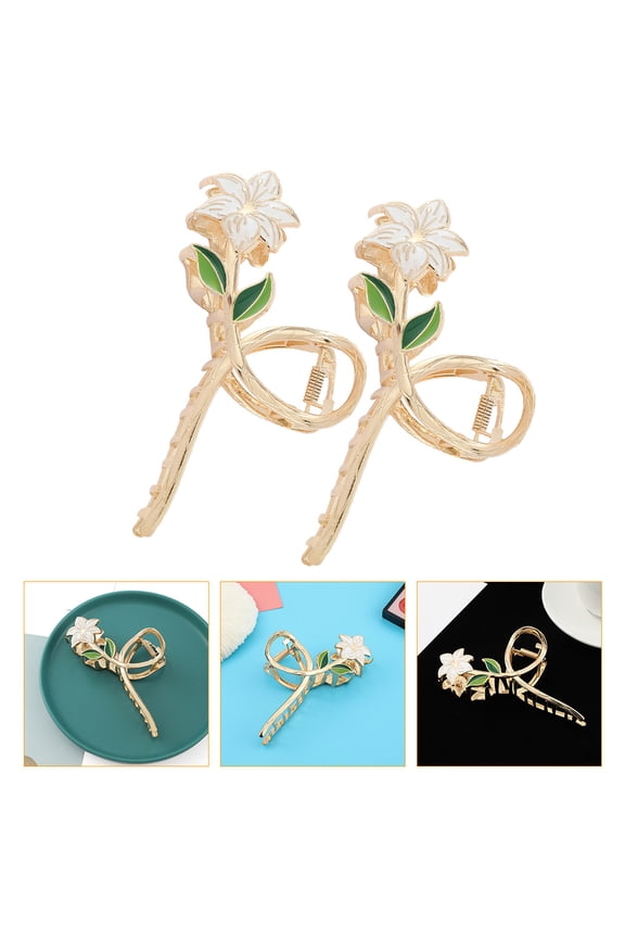 2-Pack Korean Style Back Hair Clips for Bathing and Everyday Use, Hair Accessories