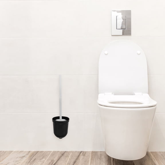 LOLIPPYY 2Pcs Bathroom Bowl Brush Holder Black Tool For Public Facilities