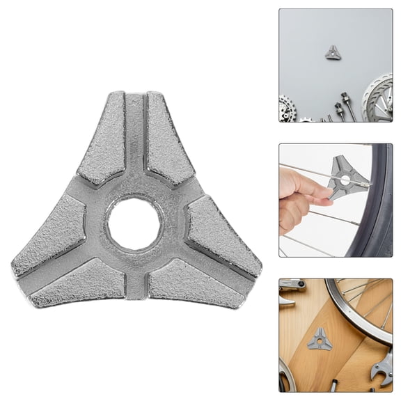 LOLIPPYY 2Pcs Bicycle Rim Truing Tool Plated Silver Spoke Tightening Wrench for Bike Wheel Spoke Tension Adjustment