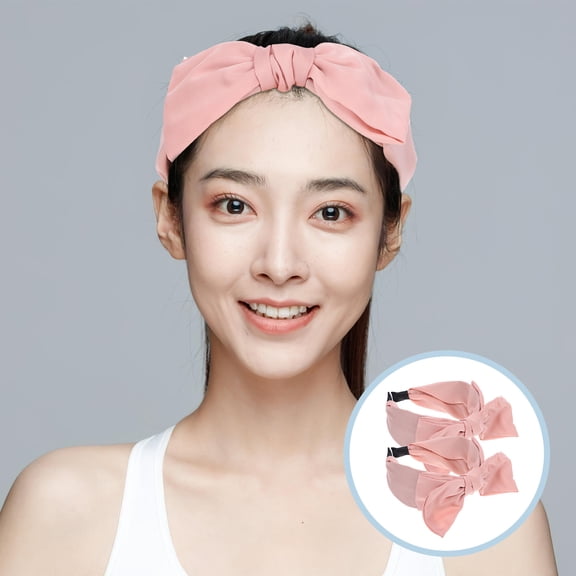 LOLIPPYY 2Pcs Big Bow Headband No Head Pressure Hair Accessory for Women Girls