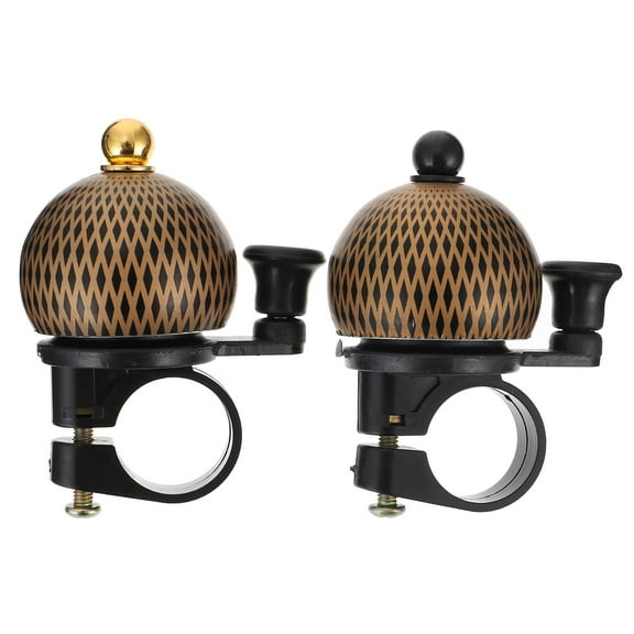 LOLIPPYY 2-Pack Aluminum Bike Handlebar Bell in Brown with Clear Crisp Sound for Mountain Bikes and More