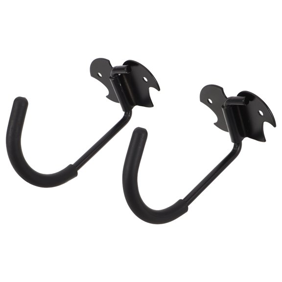 LOLIPPYY 2Pcs Bike Hooks for Wall Mount Black Metal Rack for Garage Bike Hanging Storage