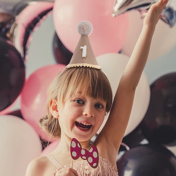 LOLIPPYY 2Pcs Birthday Caps For Kids Party Felt Photo Prop For Costume Parties