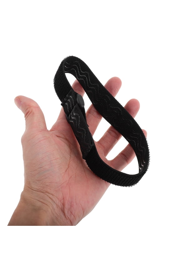 2-Pack Black Adjustable Boot Stay-Up Straps with Strong Adhesive Backing for Secure -Resistant Fit