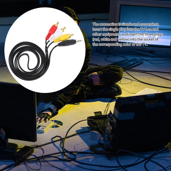 LOLIPPYY 2Pcs Black Audio Cable 3 to 3.5mm Aux Cord for Speaker with Clear Stereo Sound Output