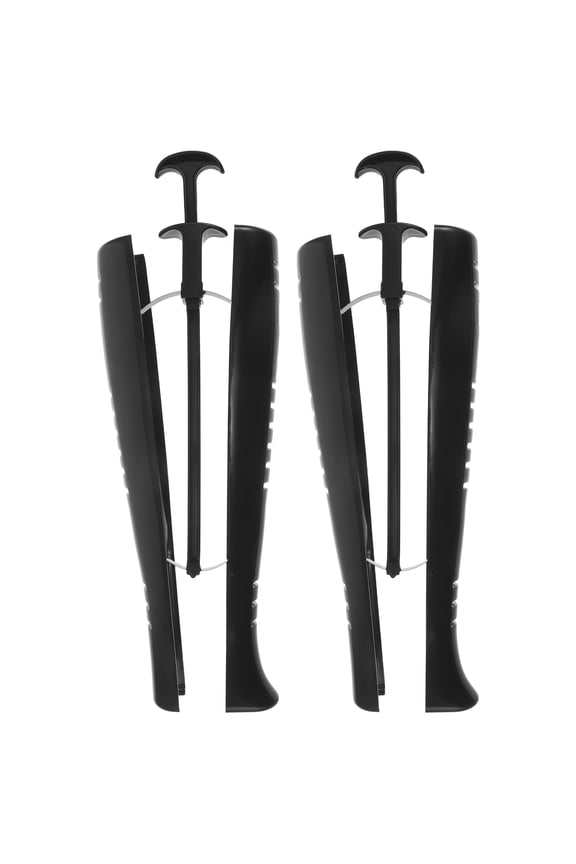 2-Pack Black Boot Shaper Inserts Adjustable Boot Holders for Tall, Knee High & Wide Calf Boots