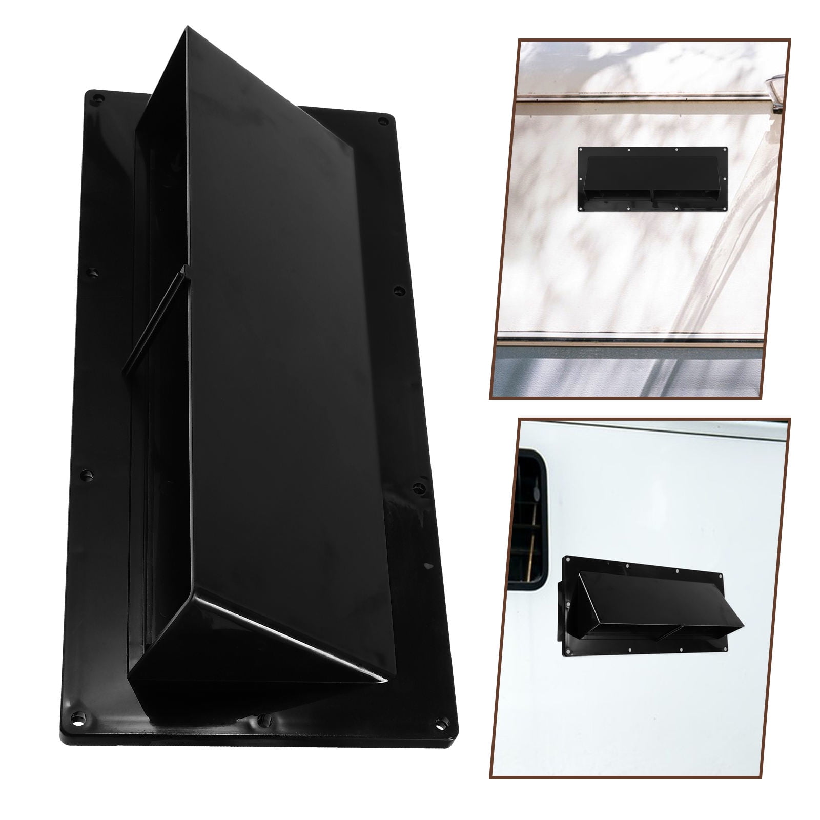 LOLIPPYY 2Pcs Black Camper Range Hood Vent Cover Plastic Sturdy
