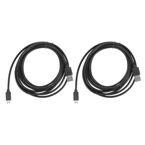 LOLIPPYY 2Pcs Black Charging Cables for Game Machine Universal USB 20 Interface Compatible