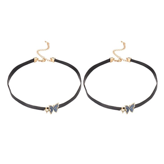 LOLIPPYY 2Pcs Black Collar Necklace Fashion Neck Decoration Comfortable Durable Fine Workmanship