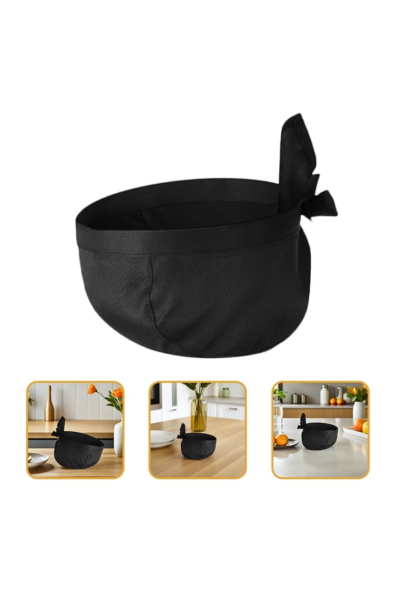2Pcs Black Cooking Hats with Ribbon Uniform Caps for Restaurant Kitchen and Catering Use
