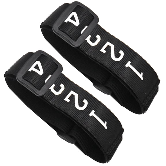 LOLIPPYY 2Pcs Black Football Referee Gear Numbered Wristband with Sliding Side Clip Comfortable Durable