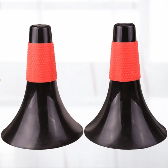 LOLIPPYY 2Pcs Black Horn Cones for Outdoor Football and Baseball Training with Strong Durability