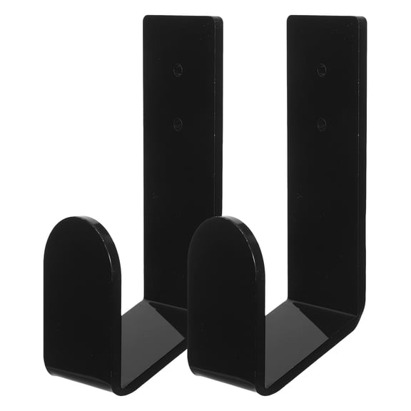 LOLIPPYY 2Pcs Black Keyboard Wall Mount Rack Acrylic Sturdy Office Storage Solution