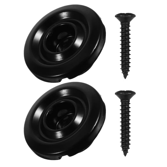 LOLIPPYY 2-Pack Black Metal Bass String Retainers with Easy Locking Mechanism and Stylish Design for Bass Guitar