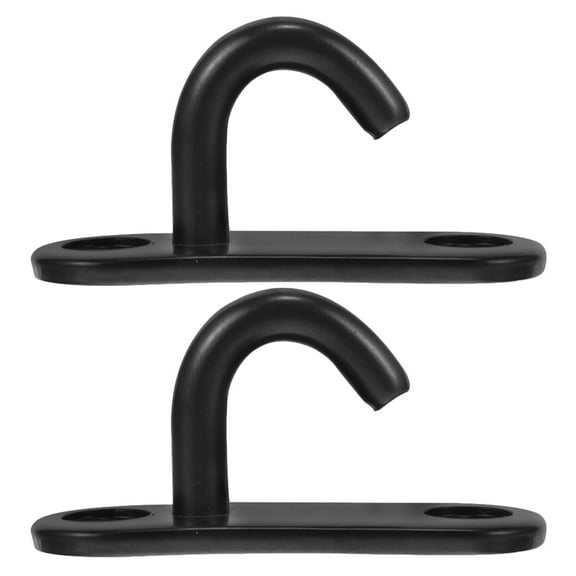 LOLIPPYY Set of 2 Black Metal Ceiling Hooks for Hanging Plants, Wind Chimes, and Pots - and Sturdy Design
