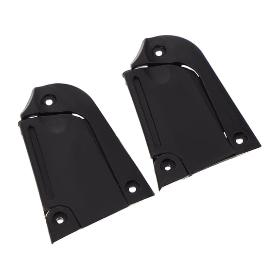 LOLIPPYY 2Pcs Black Metal Guitar Neck Plate Replacement with Truss Rod Cover for Reliable Guitar Maintenance
