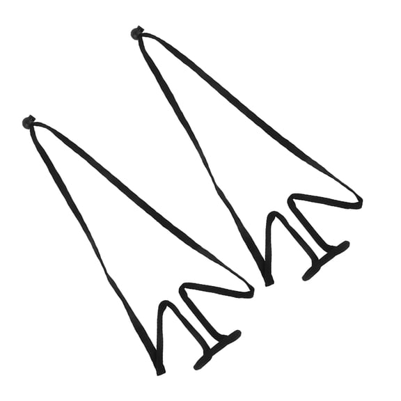 LOLIPPYY 2Pcs Black Metal Neck Microphone Clip Holders Stable Hands Free Mic Holders