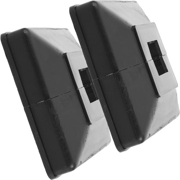 LOLIPPYY 2Pcs Black Post Cap Replacement Covers for Deck and Porch Protective Foot Wraps