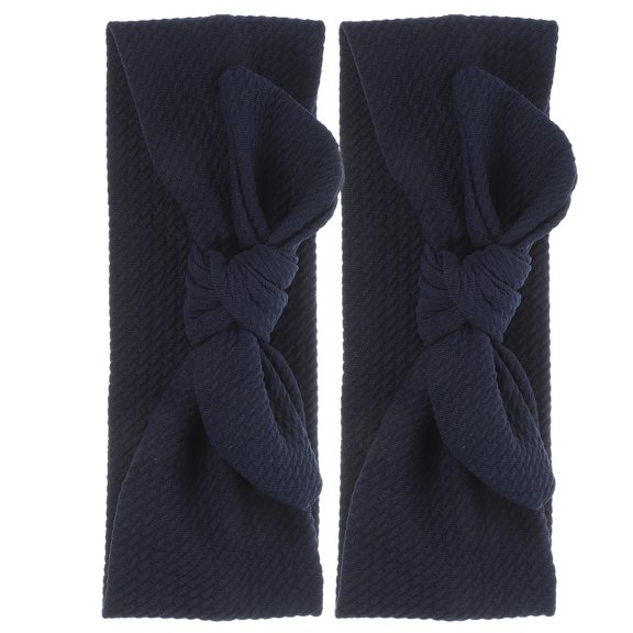 LOLIPPYY 2Pcs Black Pet Hair Tie Bowknot Headband Stylish Decorative Grooming Accessories