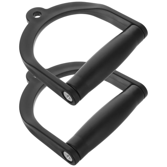 LOLIPPYY 2-Pack Black Plastic Replacement Cable Handles for Exercise Machines, Fitness Equipment Accessories