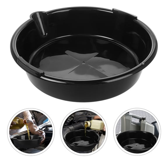 LOLIPPYY 2Pcs Black Plastic Oil Splash Pad Spill Proof Drip Tray for Auto Oil Change and Fluid Storage