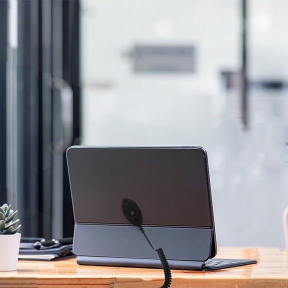 LOLIPPYY 2Pcs Black Retractable Remote Control Tether Cable Leash with Adhesive for Home and Restaurant Use