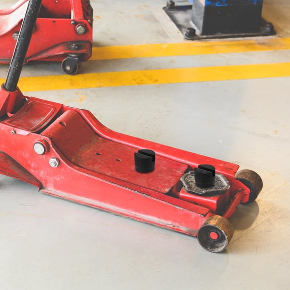 LOLIPPYY 2-Pack Black Rubber Jack Stand Pads for Improved Grip and Safe Vehicle Lifting Support