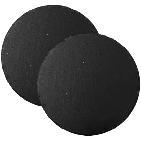 LOLIPPYY 2Pcs Black Serving Tray Set Smooth Easy Clean Multi-Function Plates for Dinner