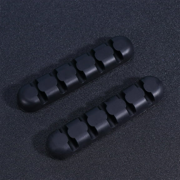 LOLIPPYY 2Pcs Black Silicone Plug Holder Cable Organizer Cable Storage Sticker Self Adhesive for Cord Management