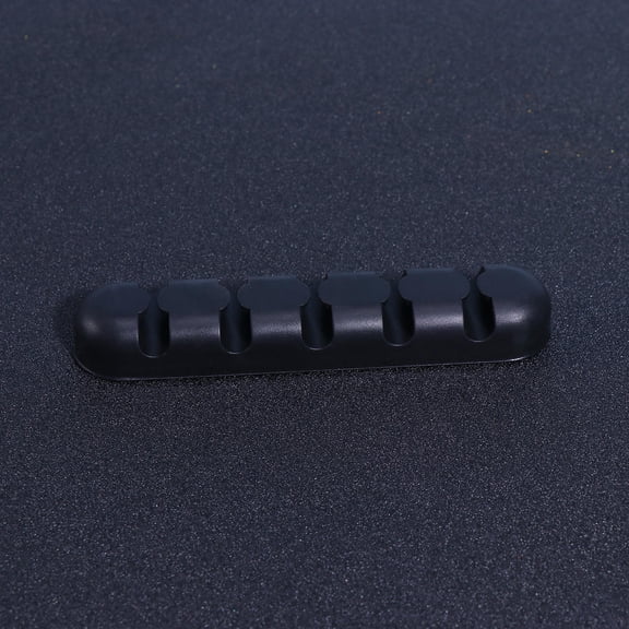 LOLIPPYY 2Pcs Black Silicone Plug Holder Cable Organizer Self Adhesive Cable Storage Sticker for Cord Management