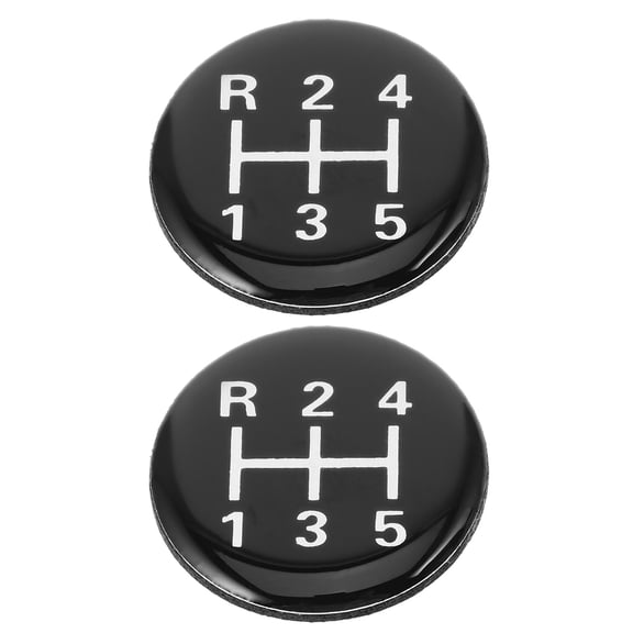 LOLIPPYY 2Pcs Black Vinyl Gear Shift Sticker Manual Transmission Car Interior Slip Resistant Design