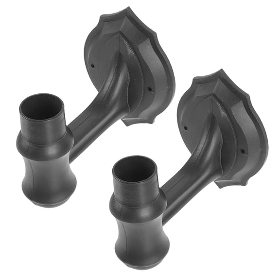 LOLIPPYY 2Pcs Black Wall Mount Lamp Holders Durable Plastic Light Fixtures for Bathroom Kitchen