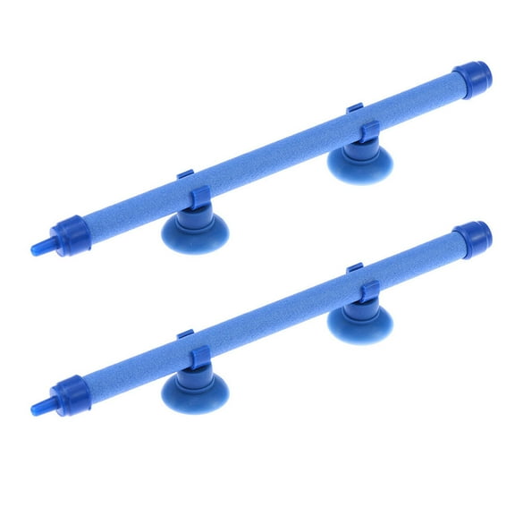 LOLIPPYY 2Pcs Blue Aquarium Air Stone Bar for Fish Tank Air Bubble Diffuser Oxygen Enhancer