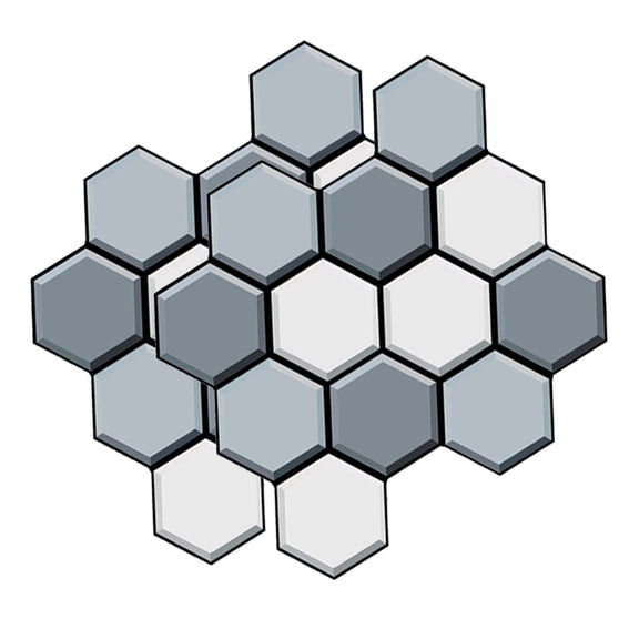 LOLIPPYY 2-Pack Hexagon Wall Stickers Self-Adhesive Honeycomb Decals for Home Decoration and Wall Art